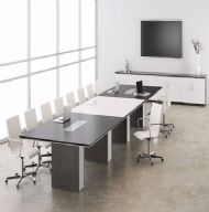 15 FT Conference Table  (Tenino Grey & White)